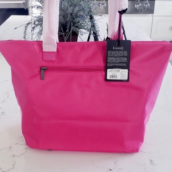 LIPAULT Paris $135 Tote Bag Travel Bag Shoulder Handbag Duffel Carry On Luggage - Picture 2 of 8